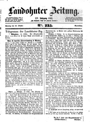 Landshuter Zeitung Sonntag 12. Oktober 1862