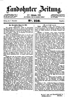 Landshuter Zeitung Freitag 7. November 1862