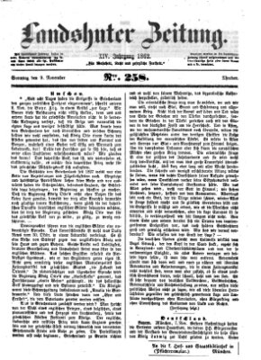 Landshuter Zeitung Sonntag 9. November 1862