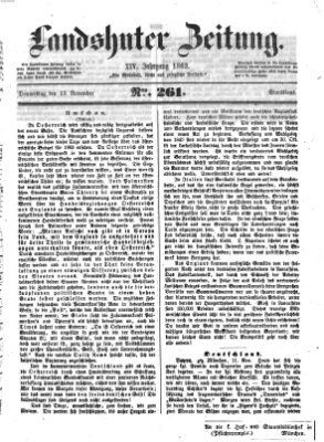 Landshuter Zeitung Donnerstag 13. November 1862