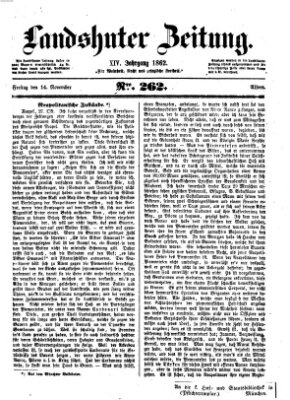 Landshuter Zeitung Freitag 14. November 1862