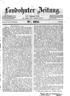 Landshuter Zeitung Sonntag 16. November 1862