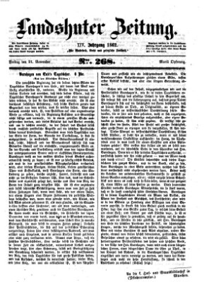 Landshuter Zeitung Freitag 21. November 1862