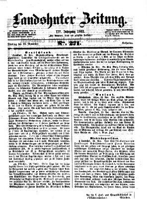 Landshuter Zeitung Dienstag 25. November 1862