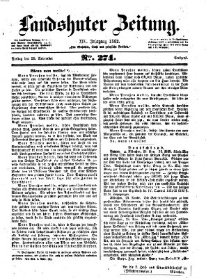 Landshuter Zeitung Freitag 28. November 1862