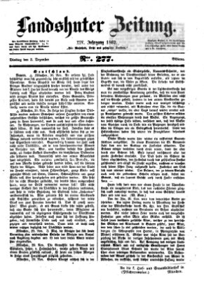 Landshuter Zeitung Dienstag 2. Dezember 1862