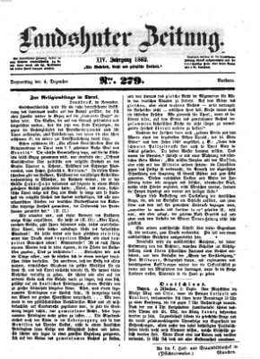 Landshuter Zeitung Donnerstag 4. Dezember 1862