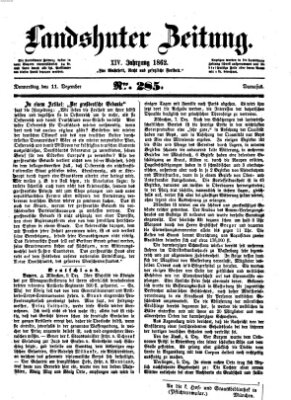 Landshuter Zeitung Donnerstag 11. Dezember 1862