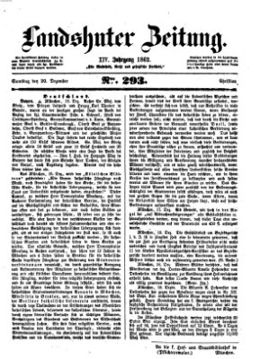 Landshuter Zeitung Samstag 20. Dezember 1862