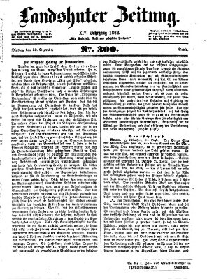 Landshuter Zeitung Dienstag 30. Dezember 1862