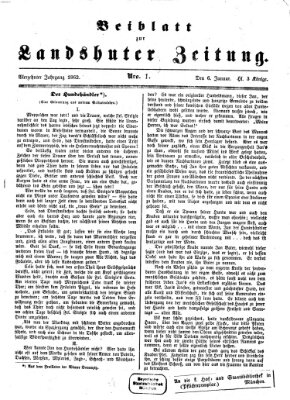 Landshuter Zeitung. Beiblatt zur Landshuter Zeitung (Landshuter Zeitung) Montag 6. Januar 1862