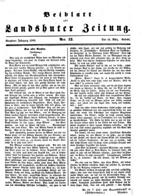 Landshuter Zeitung. Beiblatt zur Landshuter Zeitung (Landshuter Zeitung) Montag 24. März 1862