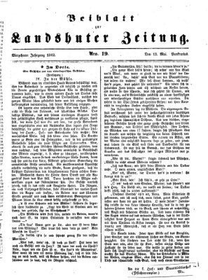 Landshuter Zeitung. Beiblatt zur Landshuter Zeitung (Landshuter Zeitung) Montag 12. Mai 1862