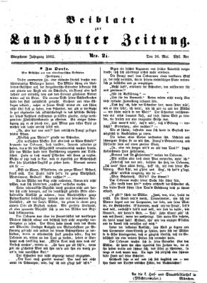 Landshuter Zeitung. Beiblatt zur Landshuter Zeitung (Landshuter Zeitung) Montag 26. Mai 1862