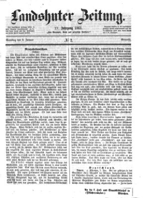 Landshuter Zeitung Samstag 3. Januar 1863