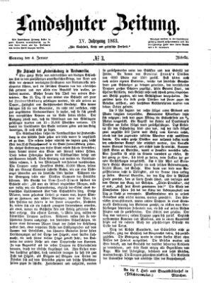 Landshuter Zeitung Sonntag 4. Januar 1863