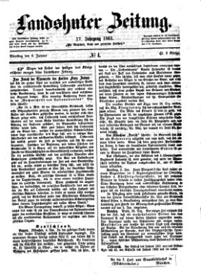 Landshuter Zeitung Dienstag 6. Januar 1863