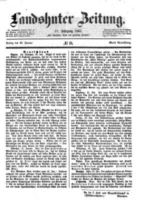 Landshuter Zeitung Freitag 23. Januar 1863