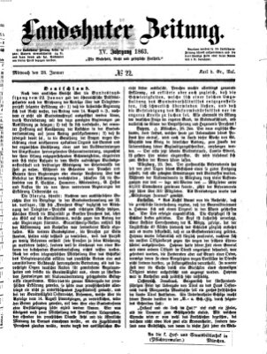 Landshuter Zeitung Mittwoch 28. Januar 1863