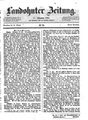 Landshuter Zeitung Samstag 31. Januar 1863