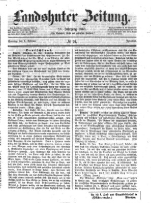 Landshuter Zeitung Sonntag 1. Februar 1863