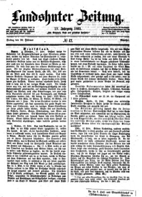 Landshuter Zeitung Freitag 20. Februar 1863