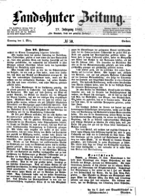 Landshuter Zeitung Sonntag 1. März 1863