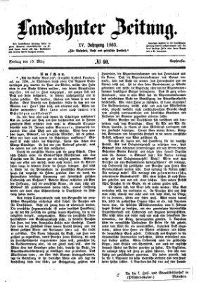 Landshuter Zeitung Freitag 13. März 1863