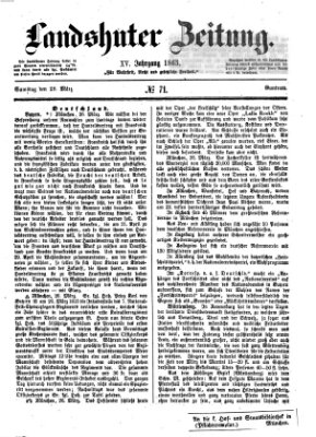 Landshuter Zeitung Samstag 28. März 1863