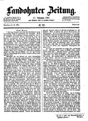 Landshuter Zeitung Samstag 23. Mai 1863