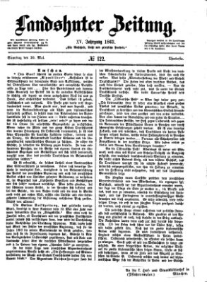 Landshuter Zeitung Samstag 30. Mai 1863