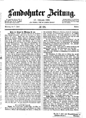 Landshuter Zeitung Sonntag 7. Juni 1863