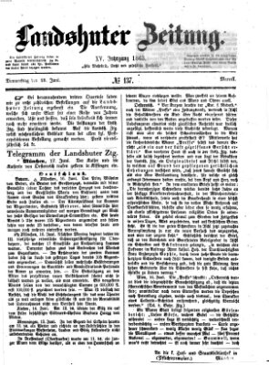 Landshuter Zeitung Donnerstag 18. Juni 1863