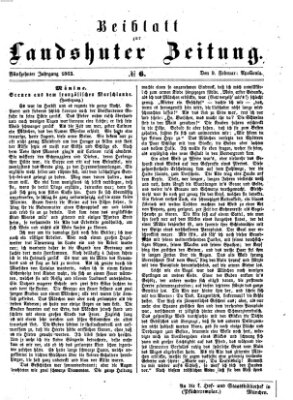 Landshuter Zeitung Montag 9. Februar 1863