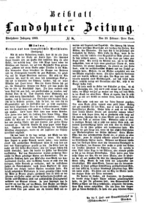 Landshuter Zeitung Montag 23. Februar 1863