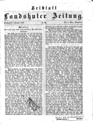 Landshuter Zeitung Montag 2. März 1863