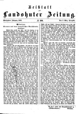 Landshuter Zeitung Montag 9. März 1863