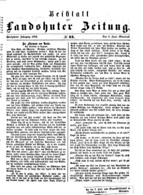 Landshuter Zeitung Montag 8. Juni 1863