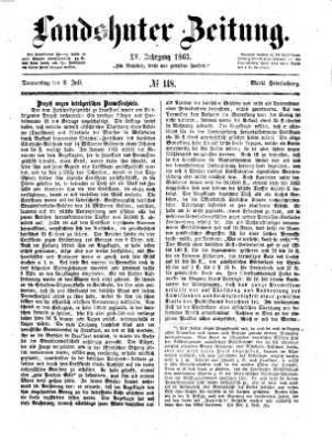 Landshuter Zeitung Donnerstag 2. Juli 1863