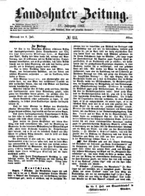 Landshuter Zeitung Mittwoch 8. Juli 1863