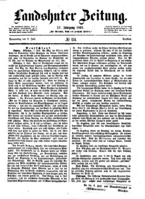 Landshuter Zeitung Donnerstag 9. Juli 1863