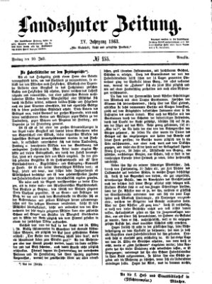 Landshuter Zeitung Freitag 10. Juli 1863