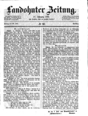 Landshuter Zeitung Freitag 24. Juli 1863