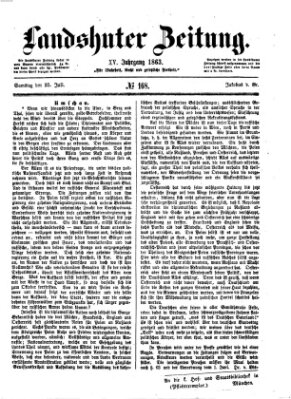 Landshuter Zeitung Samstag 25. Juli 1863