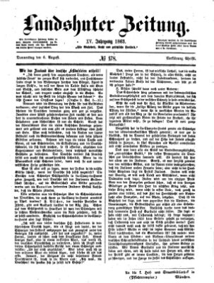 Landshuter Zeitung Donnerstag 6. August 1863