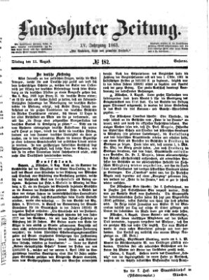 Landshuter Zeitung Dienstag 11. August 1863