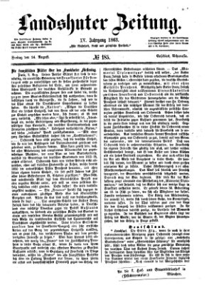 Landshuter Zeitung Freitag 14. August 1863