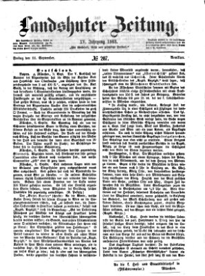 Landshuter Zeitung Freitag 11. September 1863