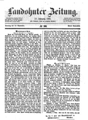 Landshuter Zeitung Sonntag 13. September 1863