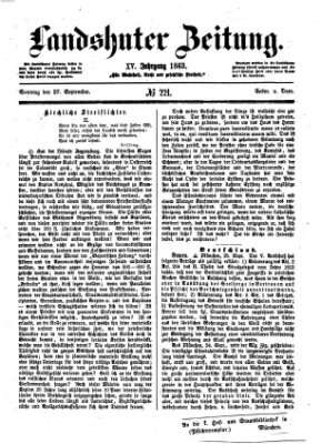 Landshuter Zeitung Sonntag 27. September 1863